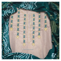 Zari Stripes unstitched Kurta with bandhani dupatta having Chikankari