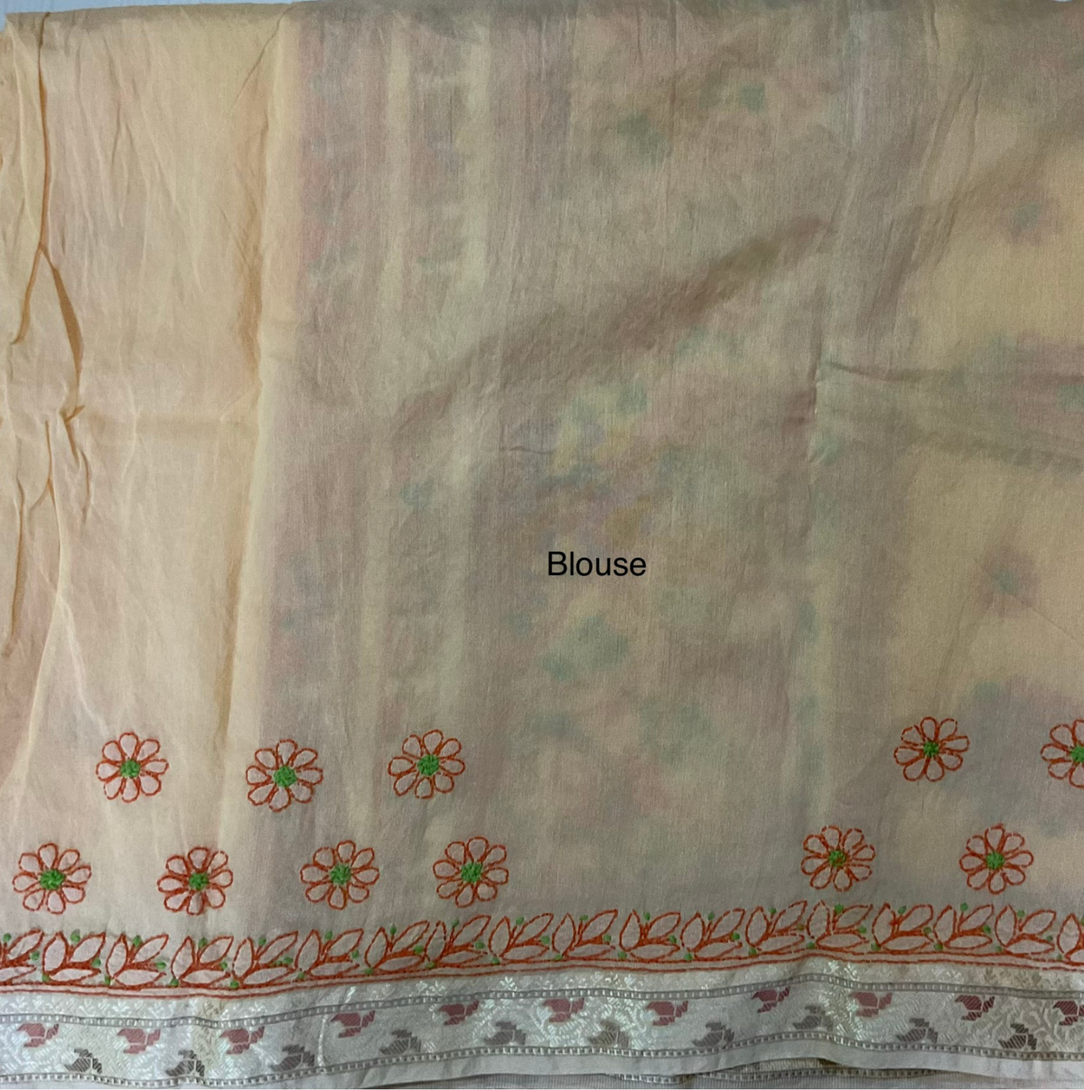 Kota Chanderi Saree with Chikankari